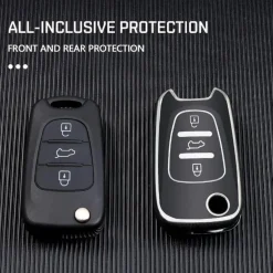 Sale TPU Sleutelhoesje voor Hyundai zwart C3 Autosleutelhoesjes