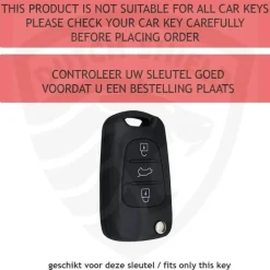 Sale TPU Sleutelhoesje voor Hyundai zwart C3 Autosleutelhoesjes