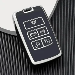 Clearance TPU Sleutelhoesje voor Jaguar zwart B5 Autosleutelhoesjes