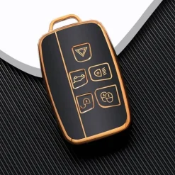 Online TPU Sleutelhoesje voor Jaguar goud A5 Autosleutelhoesjes