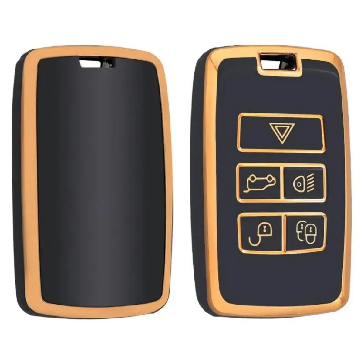Clearance TPU Sleutelhoesje voor Jaguar goud B5 Autosleutelhoesjes