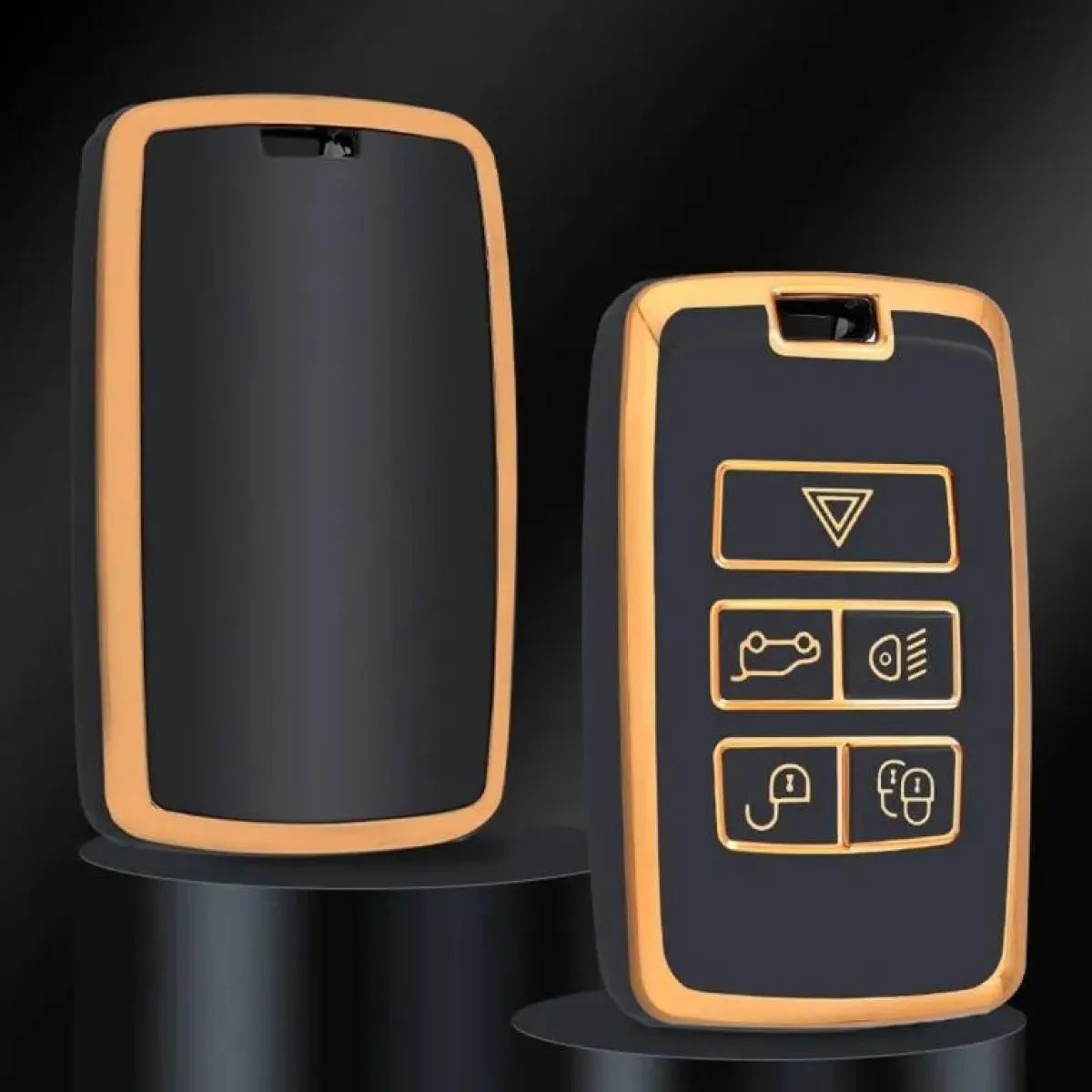 Clearance TPU Sleutelhoesje voor Jaguar goud B5 Autosleutelhoesjes