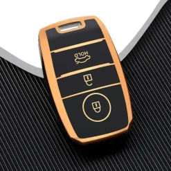 Sale TPU Sleutelhoesje voor Kia goud A3 Autosleutelhoesjes