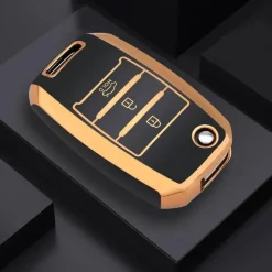 Sale TPU Sleutelhoesje voor Kia goud B3 Autosleutelhoesjes