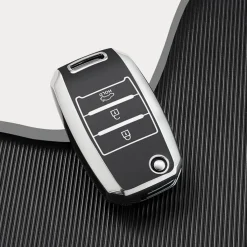 TPU Sleutelhoesje voor Kia zwart B3 Autosleutelhoesjes