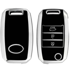 TPU Sleutelhoesje voor Kia zwart B3 Autosleutelhoesjes