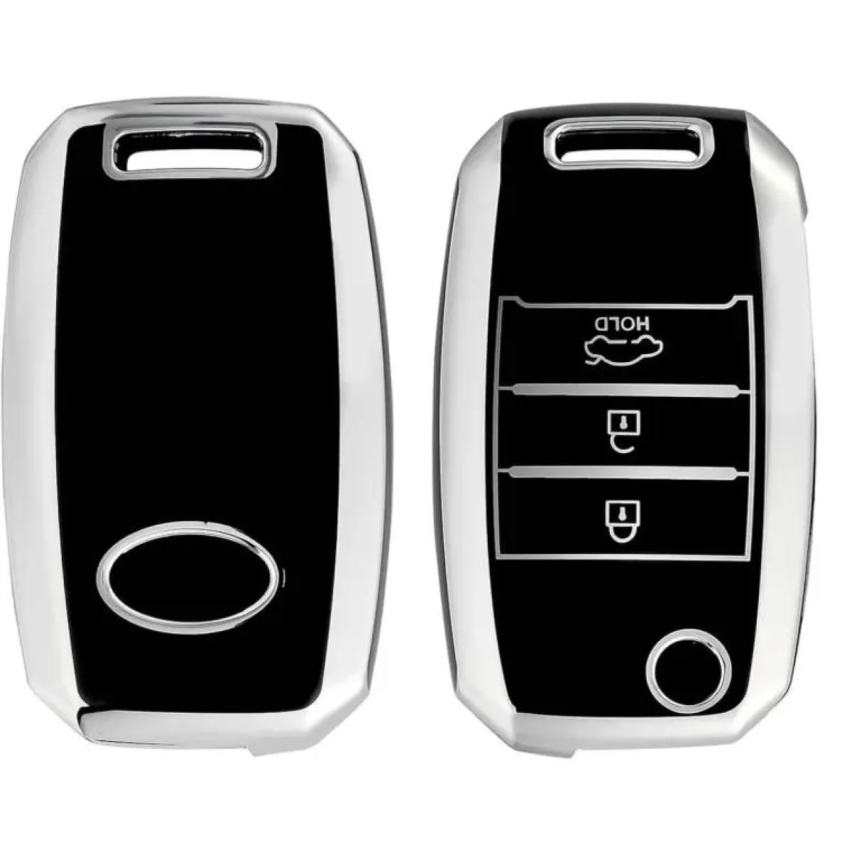 TPU Sleutelhoesje voor Kia zwart B3 Autosleutelhoesjes