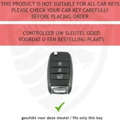 TPU Sleutelhoesje voor Kia zwart B3 Autosleutelhoesjes