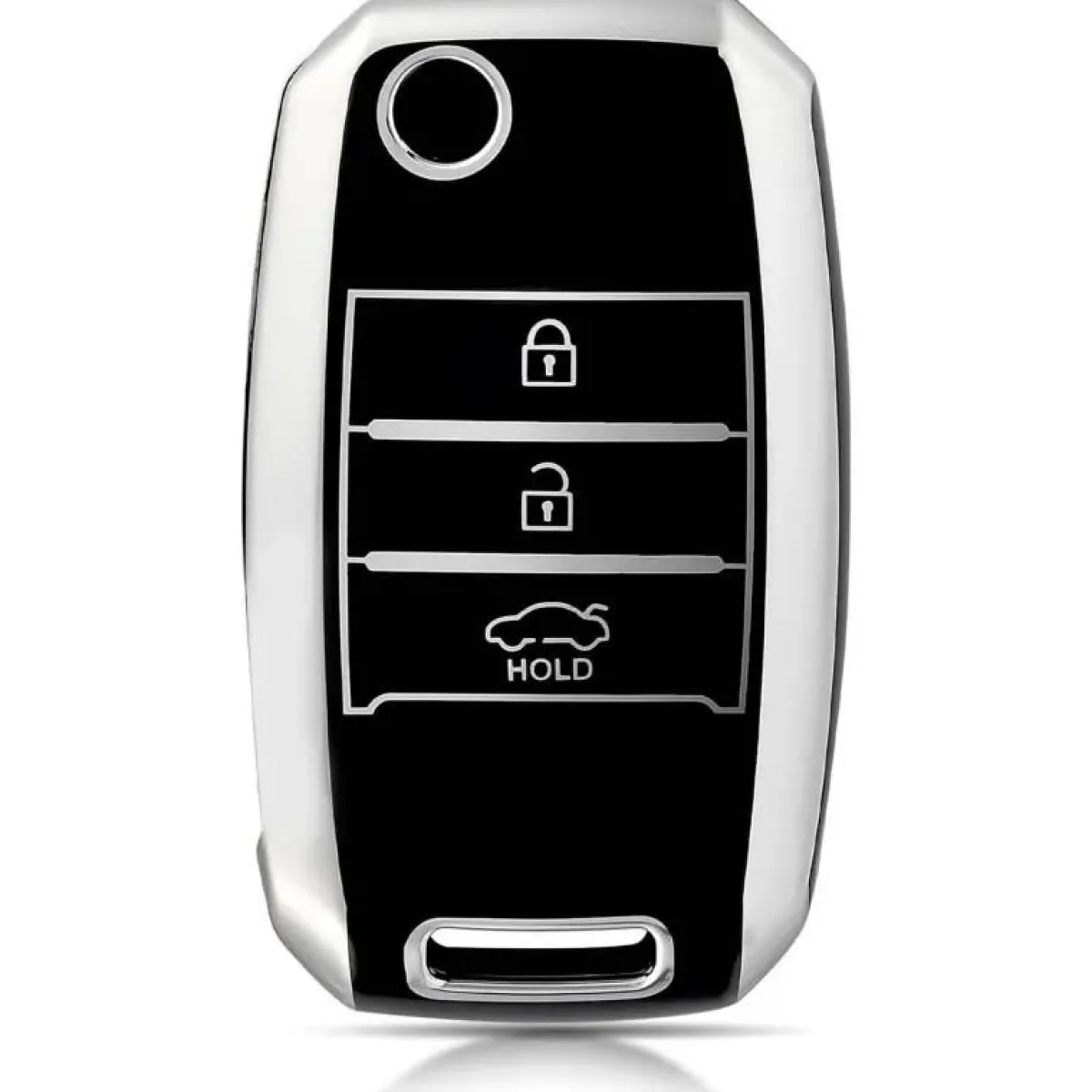 TPU Sleutelhoesje voor Kia zwart B3 Autosleutelhoesjes