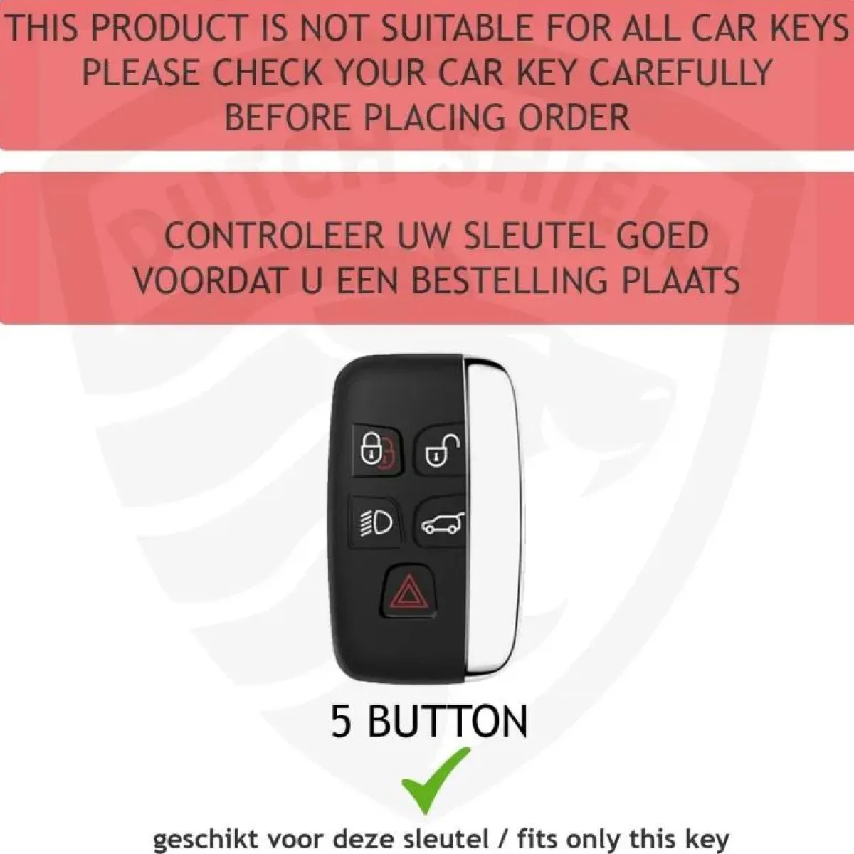 Online TPU Sleutelhoesje voor Landrover zwart A5 Autosleutelhoesjes