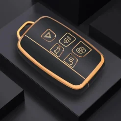 Discount TPU Sleutelhoesje voor Landrover goud A5 Autosleutelhoesjes