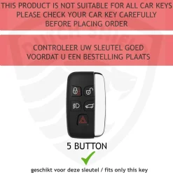 Hot TPU Sleutelhoesje voor Landrover transparant, zwar Autosleutelhoesjes
