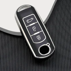 Best TPU Sleutelhoesje voor Mazda zwart A3 Autosleutelhoesjes