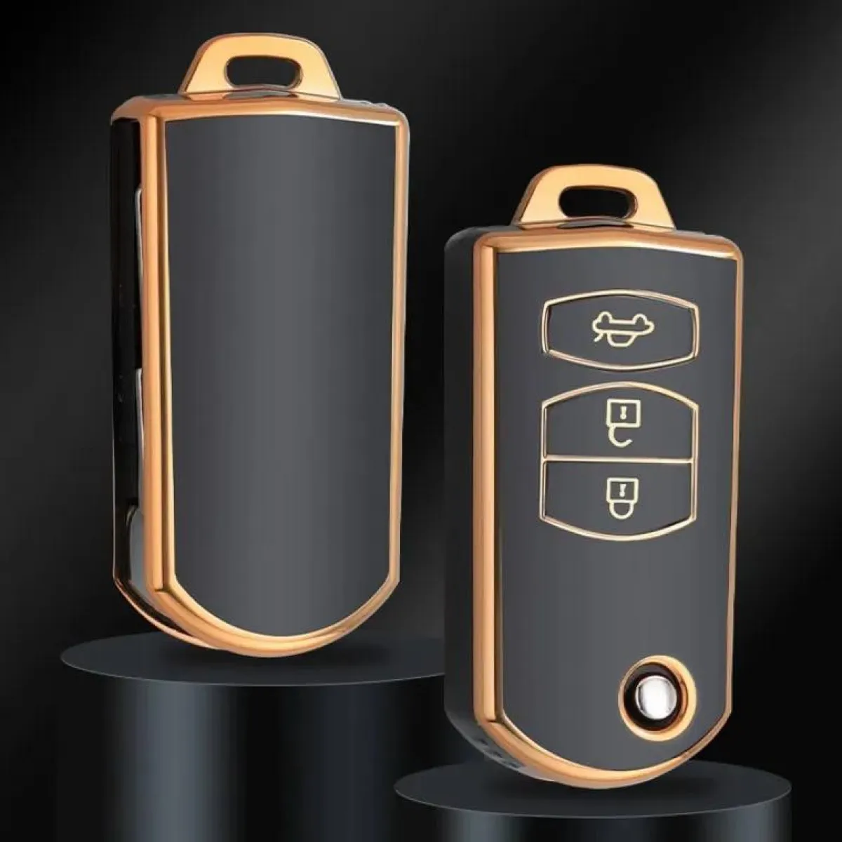 Best TPU Sleutelhoesje voor Mazda goud C3 Autosleutelhoesjes