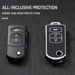 Hot TPU Sleutelhoesje voor Mazda zwart C3 Autosleutelhoesjes