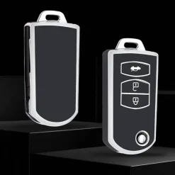 Hot TPU Sleutelhoesje voor Mazda zwart C3 Autosleutelhoesjes