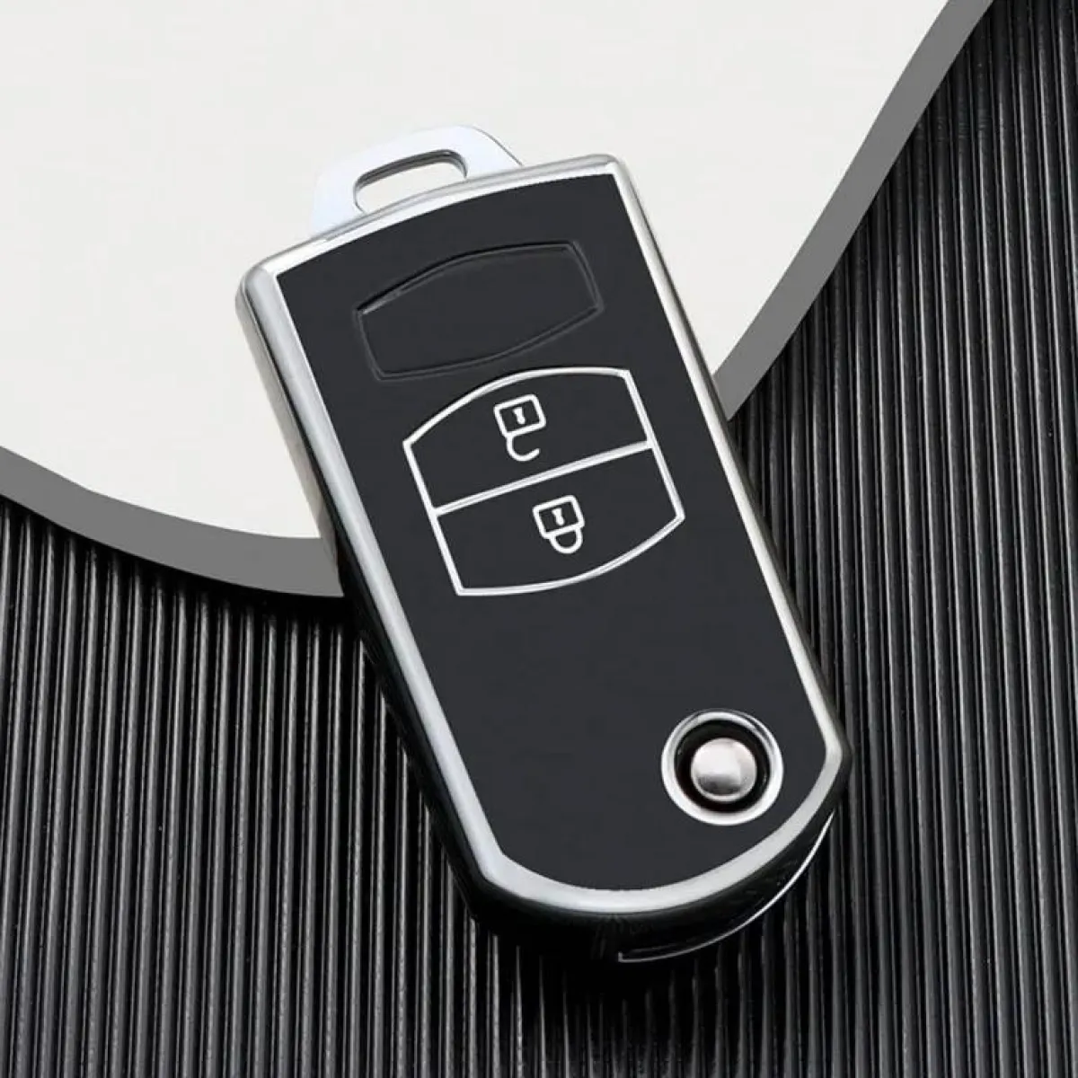 Discount TPU Sleutelhoesje voor Mazda zwart C2 Autosleutelhoesjes