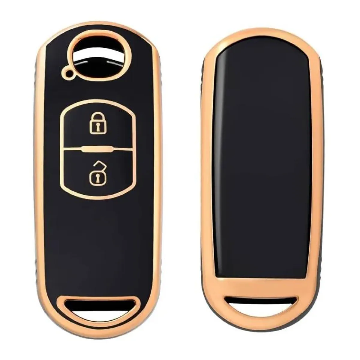 Best TPU Sleutelhoesje voor Mazda goud A2 Autosleutelhoesjes