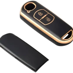 Best TPU Sleutelhoesje voor Mazda goud A2 Autosleutelhoesjes