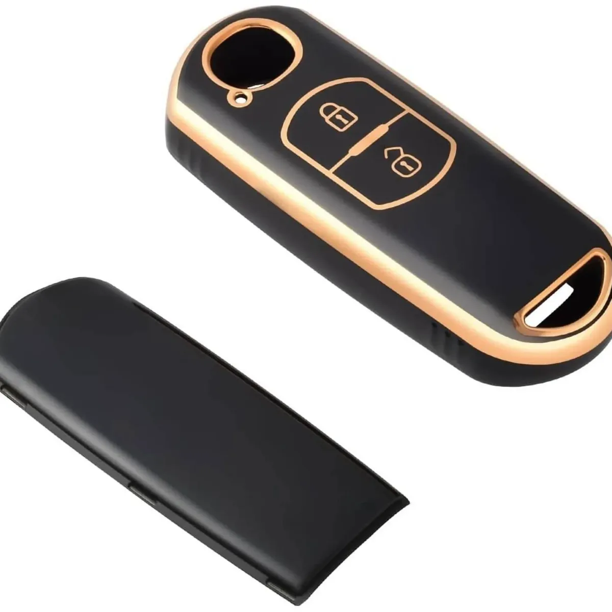 Best TPU Sleutelhoesje voor Mazda goud A2 Autosleutelhoesjes