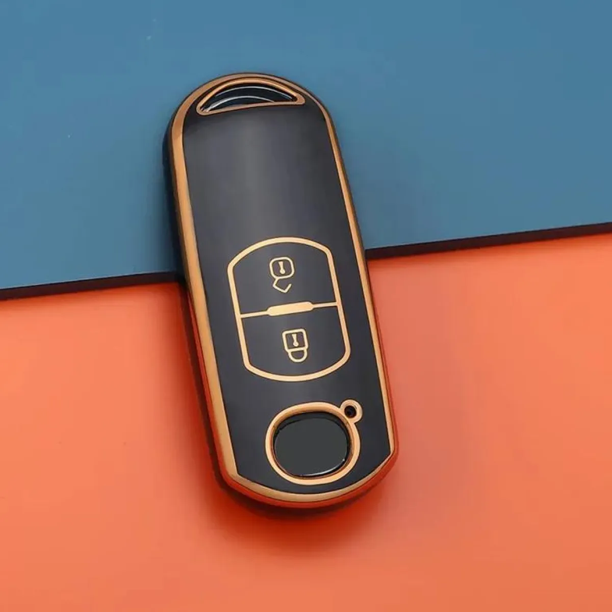 Best TPU Sleutelhoesje voor Mazda goud A2 Autosleutelhoesjes