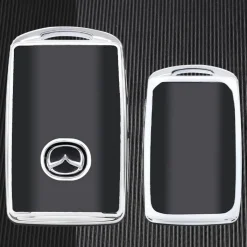 Sale TPU Sleutelhoesje voor Mazda zwart B3 Autosleutelhoesjes
