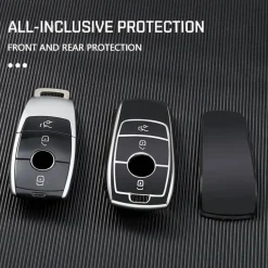 Clearance TPU Sleutelhoesje voor Mercedes zwart B3 Autosleutelhoesjes