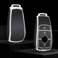 Clearance TPU Sleutelhoesje voor Mercedes zwart B3 Autosleutelhoesjes
