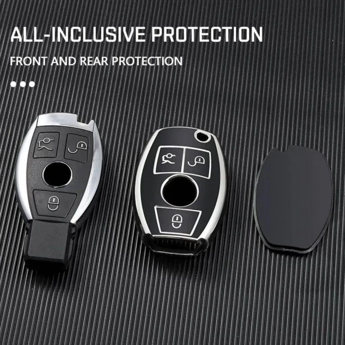 Discount TPU Sleutelhoesje voor Mercedes zwart A3 Autosleutelhoesjes