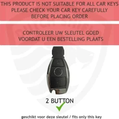 Sale TPU Sleutelhoesje voor Mercedes zwart A3-2-KNOPS Autosleutelhoesjes