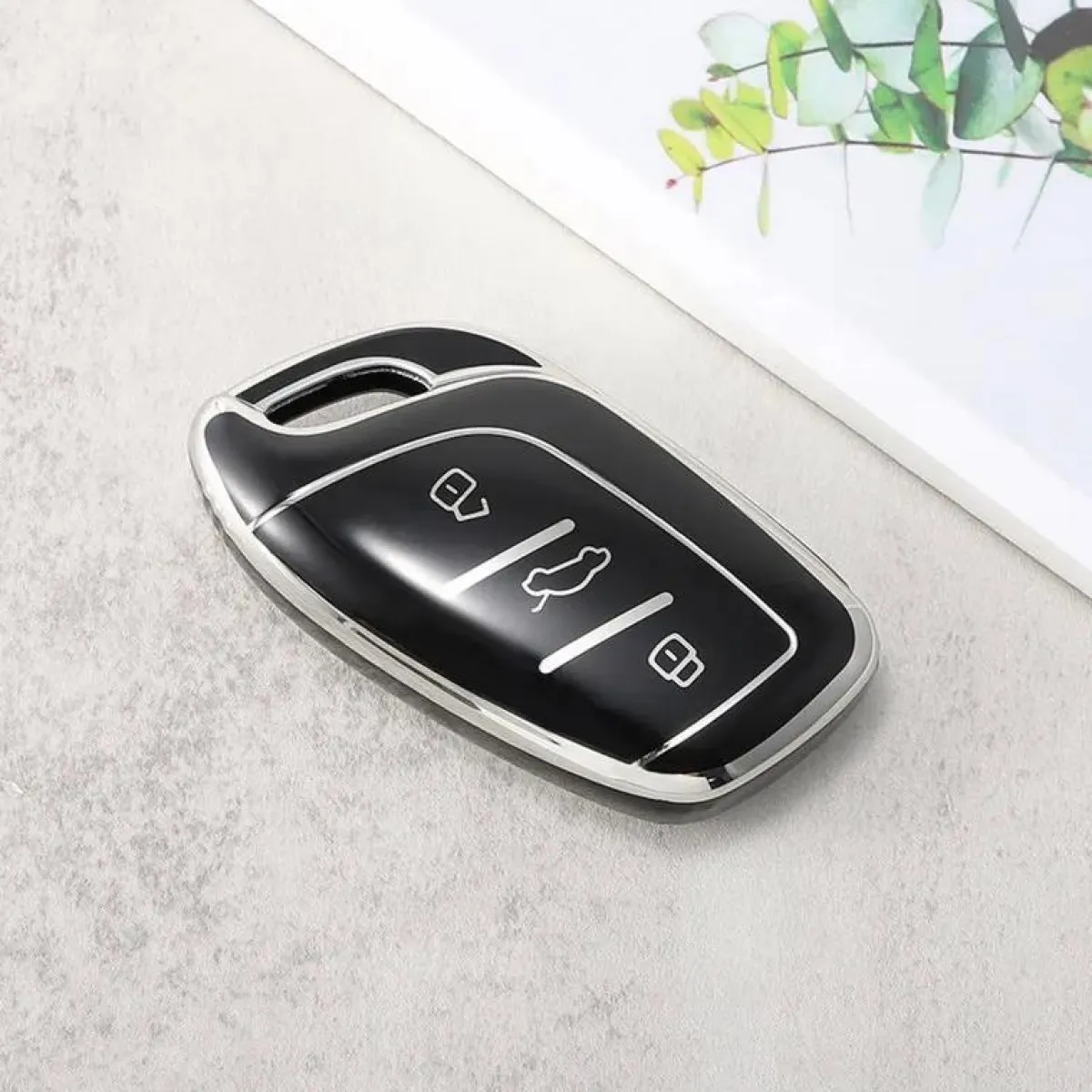 Discount TPU Sleutelhoesje voor MG zwart MG Autosleutelhoesjes