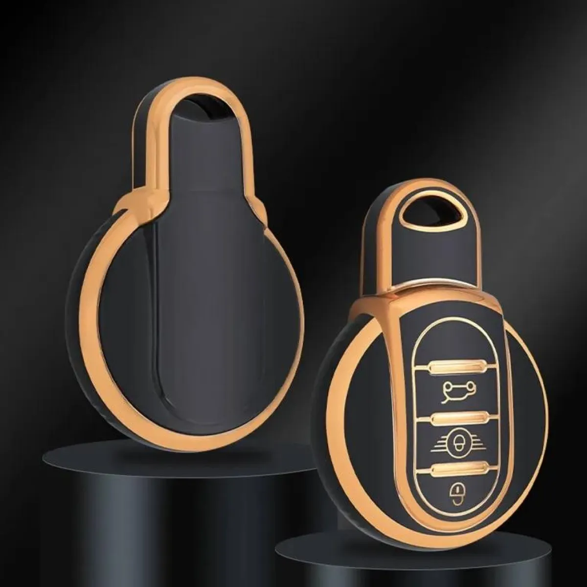 Best TPU Sleutelhoesje voor Mini goud C3 Autosleutelhoesjes
