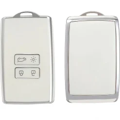Sale TPU Sleutelhoesje voor Mitsubishi wit A4 Autosleutelhoesjes
