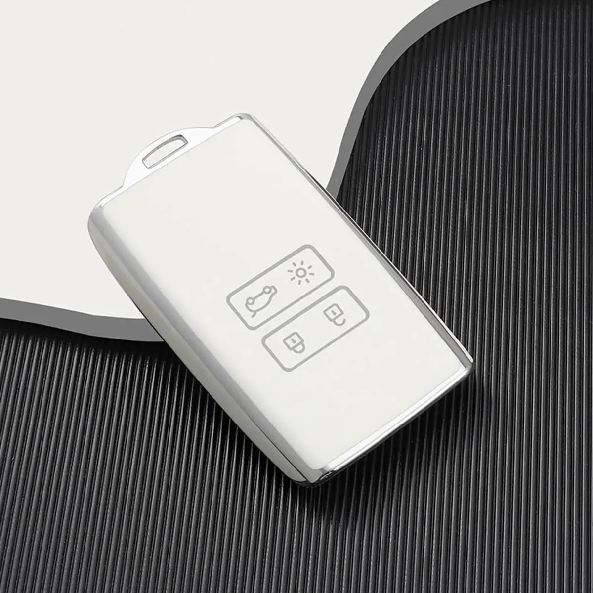 Sale TPU Sleutelhoesje voor Mitsubishi wit A4 Autosleutelhoesjes