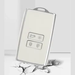 Sale TPU Sleutelhoesje voor Mitsubishi wit A4 Autosleutelhoesjes