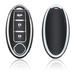 Online TPU Sleutelhoesje voor Nissan zwart A3B Autosleutelhoesjes