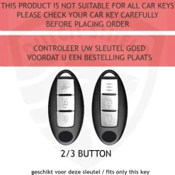 Online TPU Sleutelhoesje voor Nissan zwart A3B Autosleutelhoesjes