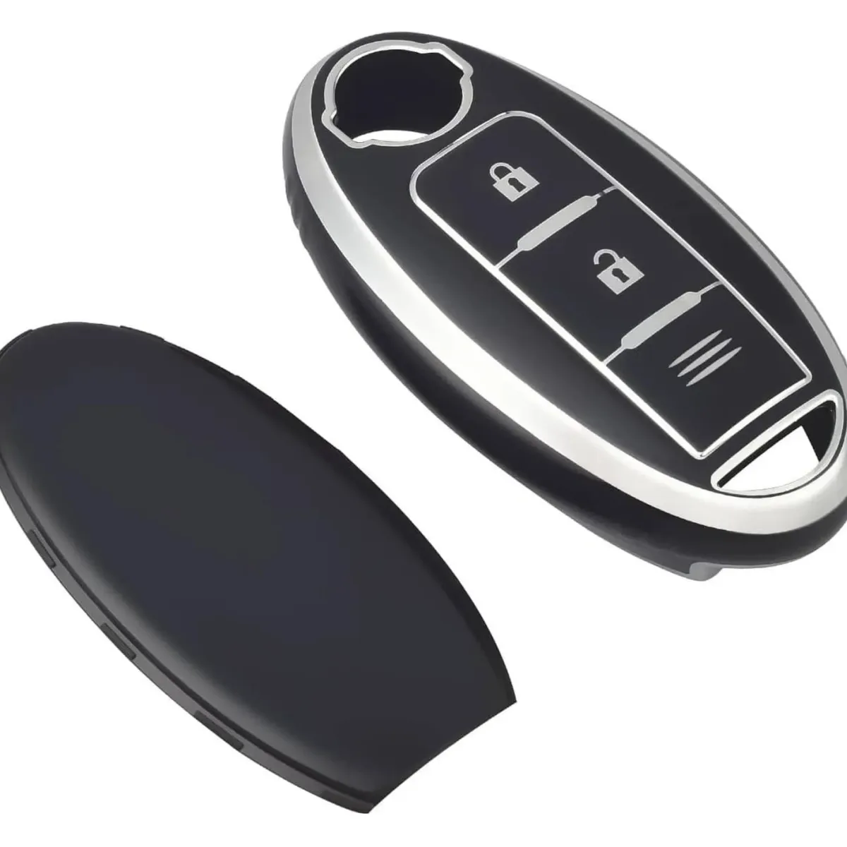 Clearance TPU Sleutelhoesje voor Nissan zwart A3C Autosleutelhoesjes