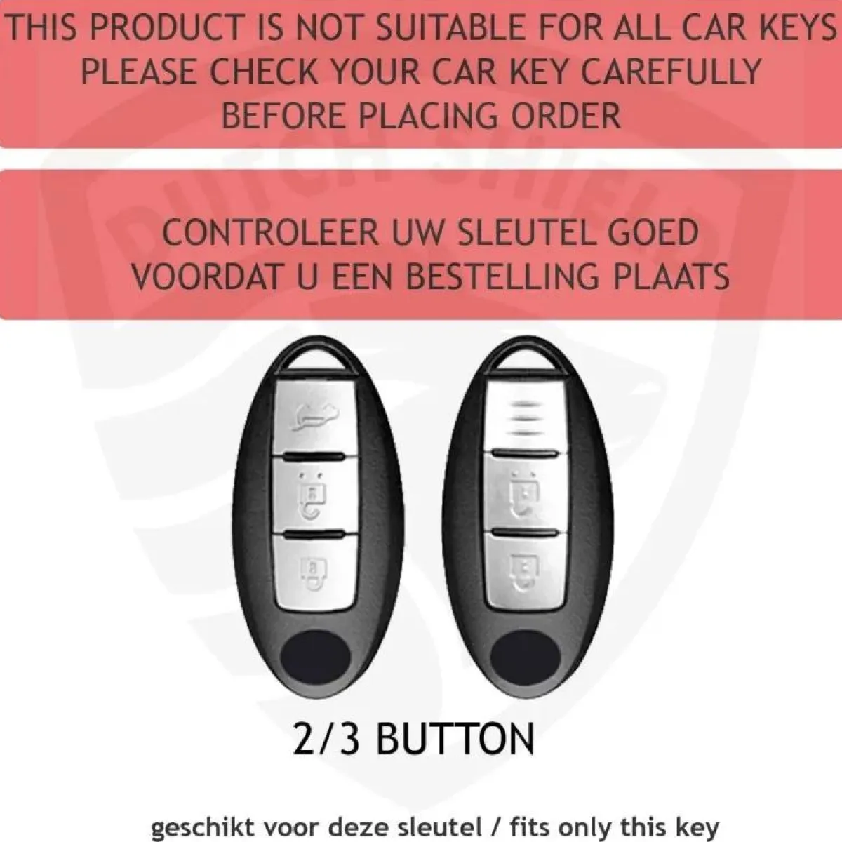 Clearance TPU Sleutelhoesje voor Nissan zwart A3C Autosleutelhoesjes