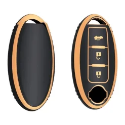 New TPU Sleutelhoesje voor Nissan goud A3B Autosleutelhoesjes