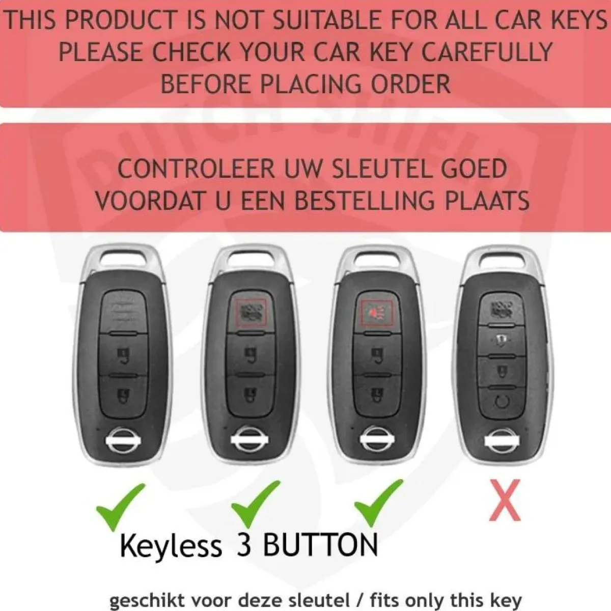 New TPU Sleutelhoesje voor Nissan zwart D2 Autosleutelhoesjes