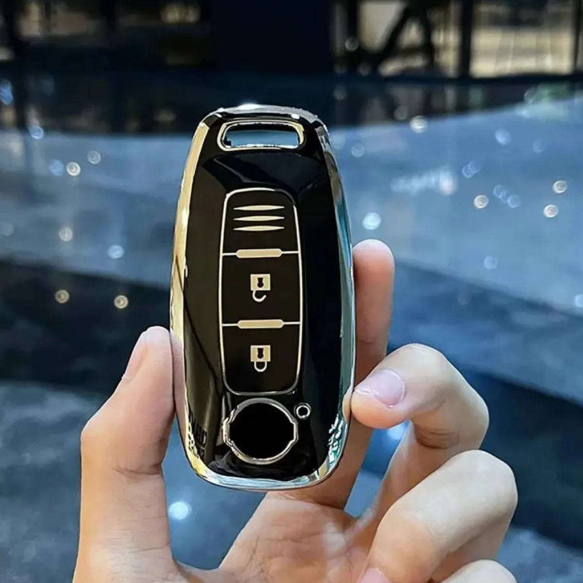 New TPU Sleutelhoesje voor Nissan zwart D2 Autosleutelhoesjes