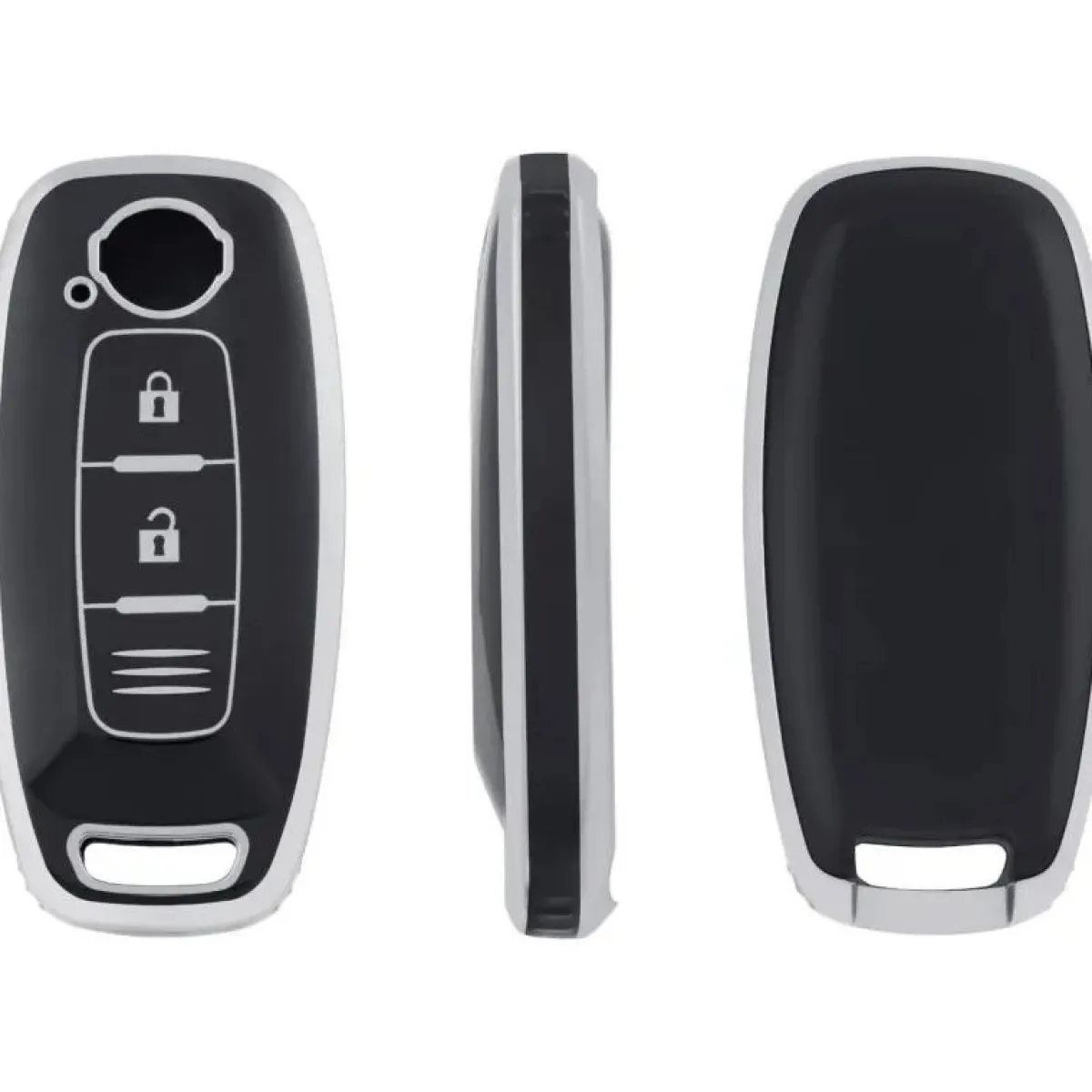 New TPU Sleutelhoesje voor Nissan zwart D2 Autosleutelhoesjes