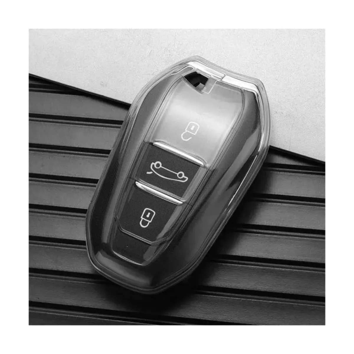 Discount TPU Sleutelhoesje voor Peugeot clear 157-clear Autosleutelhoesjes