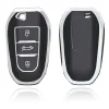Hot TPU Sleutelhoesje voor Peugeot zwart B3 Autosleutelhoesjes