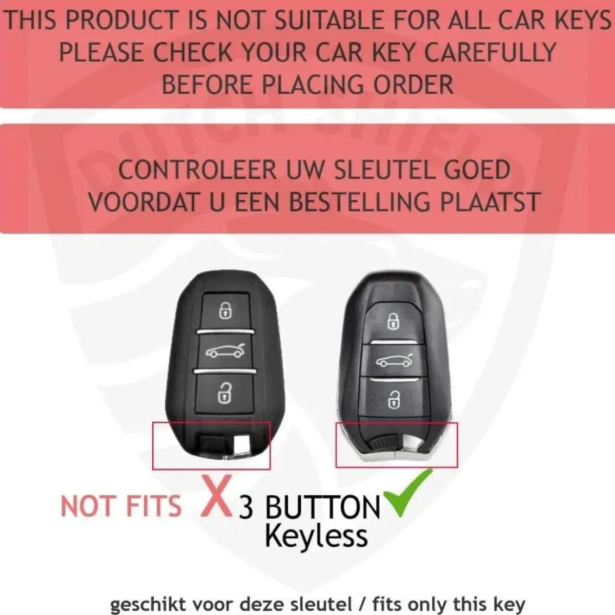 Hot TPU Sleutelhoesje voor Peugeot zwart B3 Autosleutelhoesjes