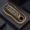 Sale TPU Sleutelhoesje voor Porsche goud B3 Autosleutelhoesjes