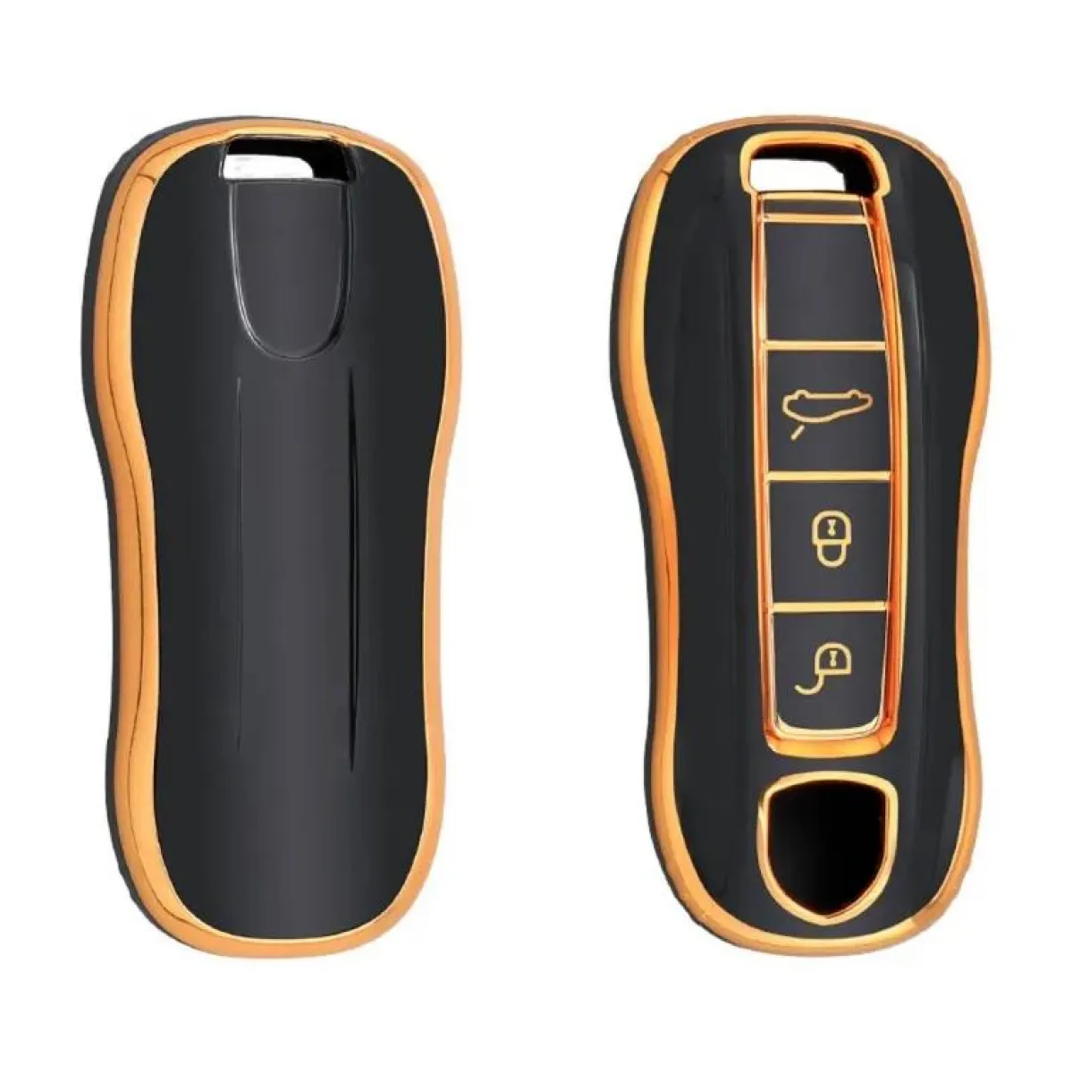 Sale TPU Sleutelhoesje voor Porsche goud B3 Autosleutelhoesjes