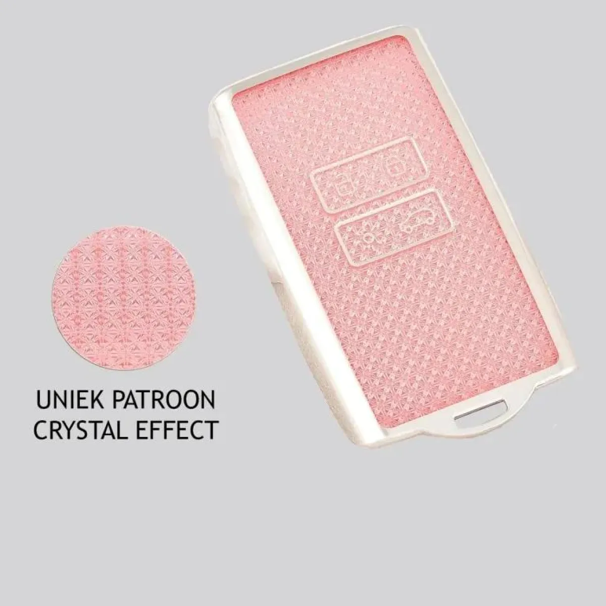 Outlet TPU Sleutelhoesje voor Renault roze crystal A4 Autosleutelhoesjes