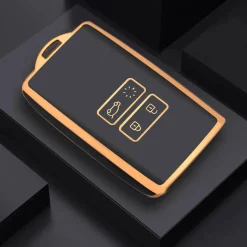 New TPU Sleutelhoesje voor Renault goud A4 Autosleutelhoesjes